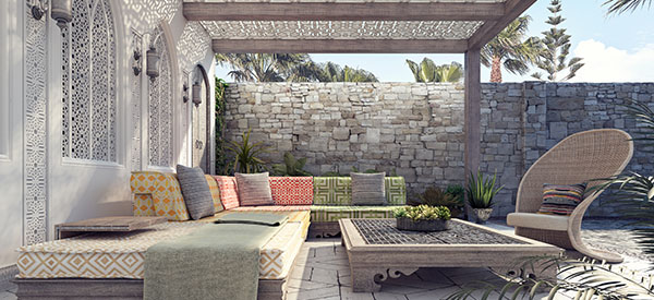 A patio by the pool can be an awesome outdoor space where you can entertain or spend a relaxing afternoon or evening.