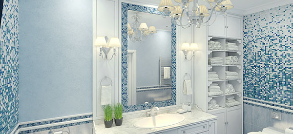 Install a bathroom chandelier in your Ottawa bathroom.