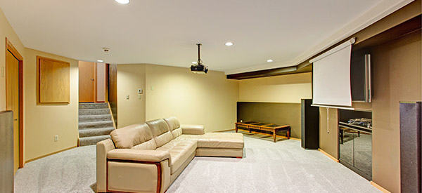 A home theater or music room is a great way to enjoy the basement with a basement renovation.