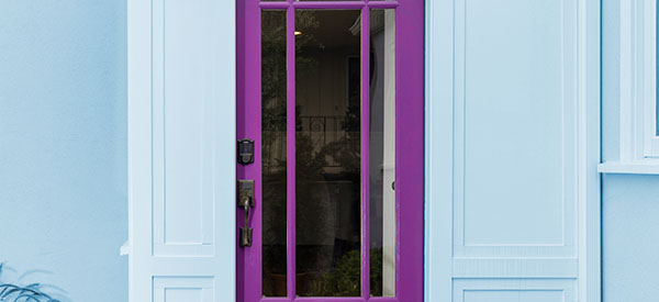 Fiberglass provides a beautiful accent to front entry doors.
