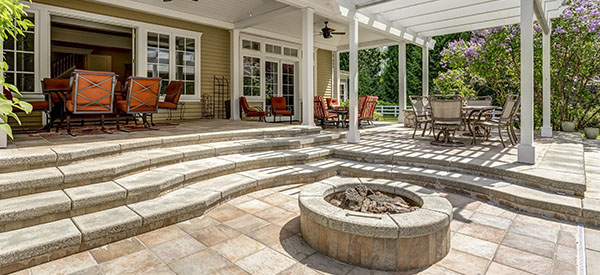 A fire pit gives you a cozy outdoor space where you can enjoy your patio and stay warm.