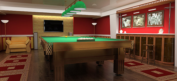 Have fun in the basement when you transform it into a game room or family room.