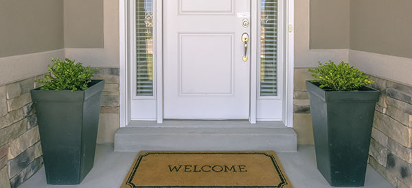 Front entry doors defend the home from intruders and give character to the home’s appearance.