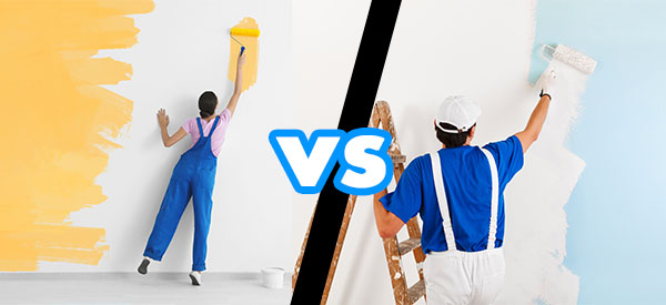 Weigh the pros and cons between DIY interior painting and professional painting contractors for your home renovation