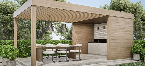 A pergola in your patio makes a stunning addition to your backyard space.