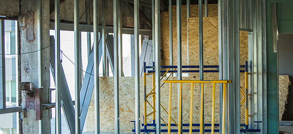 Stud framing can be used to provide strength to walls.