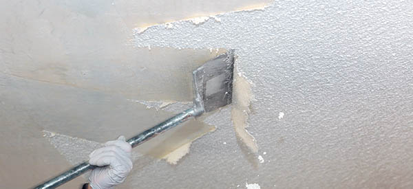 Popcorn ceiling removal is messy and time-consuming and better left in the hands of professionals for ceiling renovations.