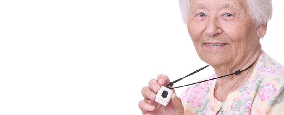 Panic buttons with fall detection provide personal safety measures to the elderly.