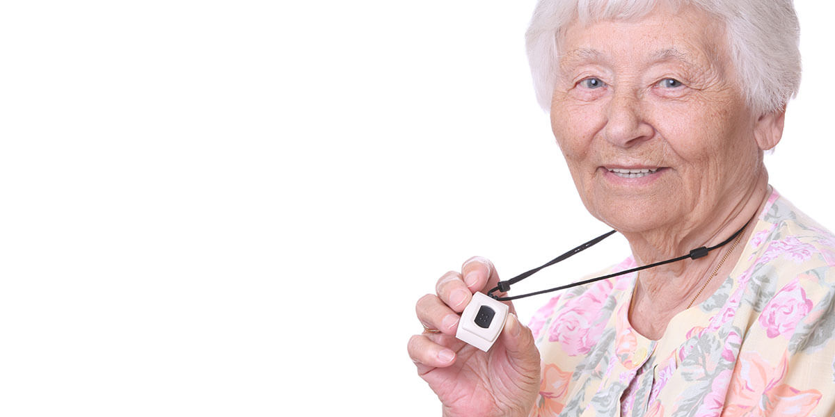 Panic buttons with fall detection provide personal safety measures to the elderly.