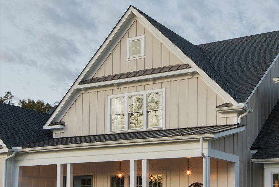 Various board and batten siding colors and designs.