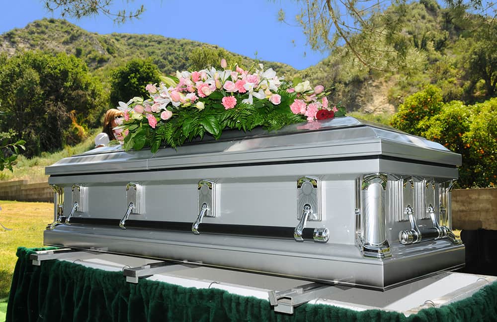Types and prices of caskets.