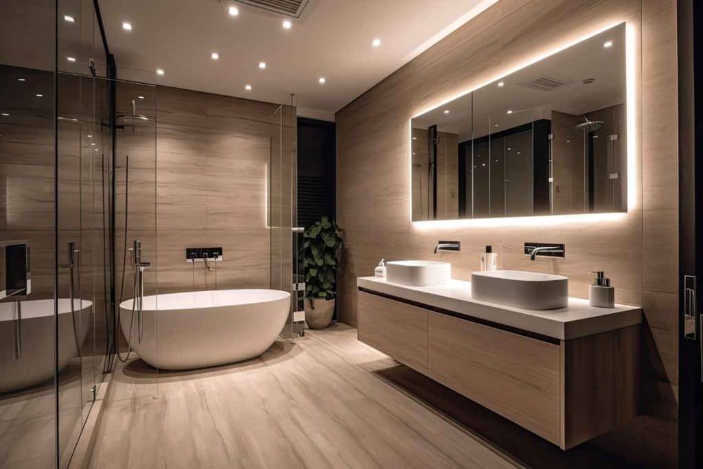 Creative lighting for luxurious bathrooms