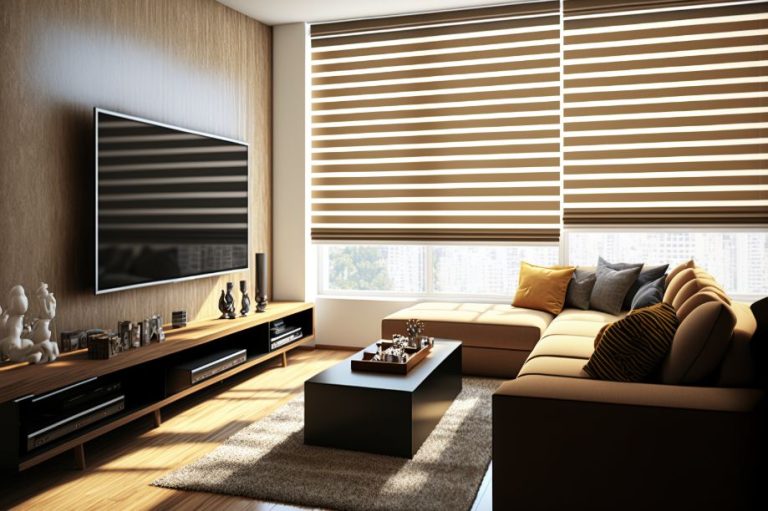Special fabric blinds for UV protection.