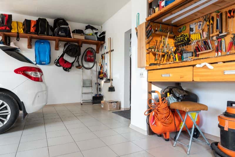 Garage for storage and workshop