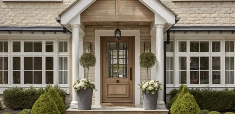 Beautiful door and windows in a new home.