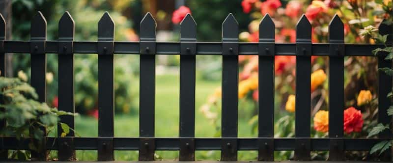 Metal picket fence for low maintenance and long lifespan