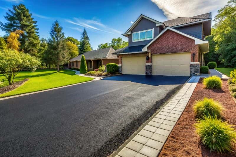 Asphalt driveway transforms property with sleek appearance