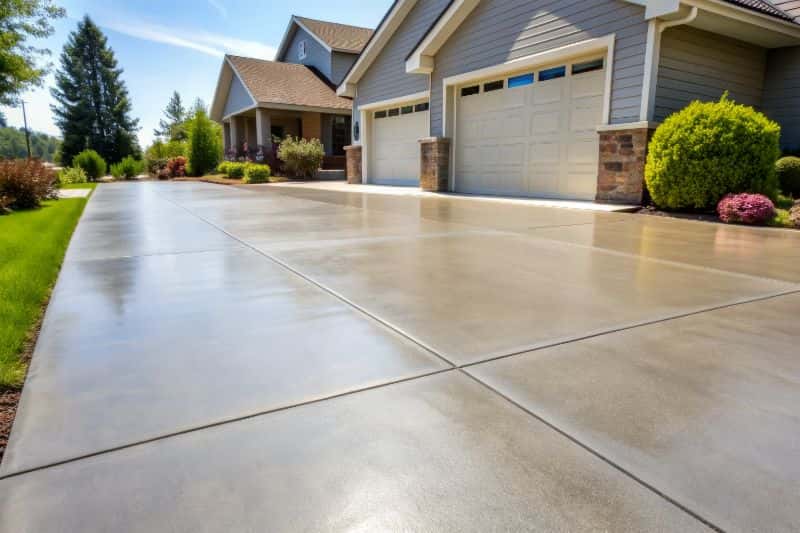 Smooth and beautiful concrete driveway installation