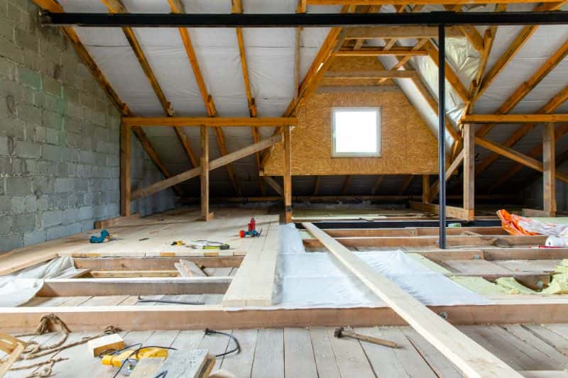 Constructing a second floor in a home